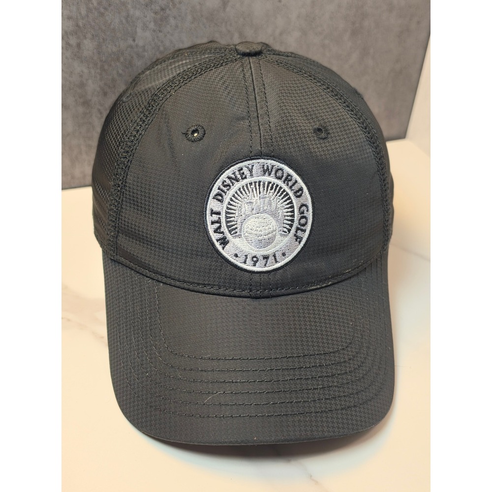 Walt Disney World Golf 1971 Ahead Performance Hat Black UPF 50+ Adjustable Cap